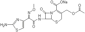 Structure of Cefotaxime sodium Sterile CAS 64485-93-4