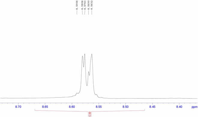 4-Bromo-9,9-dimethyl-9H-fluorene CAS 942615-32-9 HNMR 8.40-8.70
