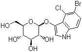 structure of 5-Bromo-4-chloro-3-indolyl-beta-D-glucoside CAS 15548-60-4