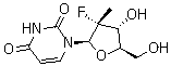 structure of 2'-Deoxy-2'-fluoro-2'-methyluridine CAS 863329-66-2