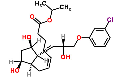 Structure of Cloprostenol isopropyl ester CAS 157283-66-4