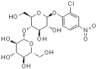 structure of 2-Chloro-4-nitrophenyl-beta-D-cellobioside CAS 135743-28-1