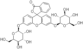 structure of Fluorescein di(beta-D-galactopyranoside) CAS 17817-20-8