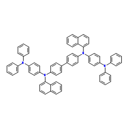 structure of N,N'-Bis[4-(diphenylamino)phenyl]-N,N'-di-1-naphthalenyl-[1,1'-biphenyl]-4,4'-diamine CAS 910058-11-6