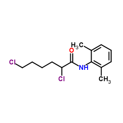 structure of 2,6-Dichloro-N-(2,6-dimethylphenyl)hexanamide CAS 1037184-07-8