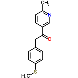 Structure of 1-(6-Methyl-3-pyridinyl)-2-[4-(methylsulfanyl)phenyl]ethanone CAS 221615-72-1