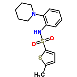 Structure of 5-Methyl-N-[2-(1-piperidinyl)phenyl]-2-thiophenesulfonamide CAS 1062271-24-2