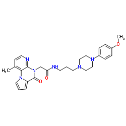 Structure of N-{3-[4-(4-Methoxyphenyl)-1-piperazinyl]propyl}-2-(1-methyl-6-oxopyrido[2,3-e]pyrrolo[1,2-a]pyrazin-5(6H)-yl)acetamide CAS 1355244-02-8