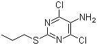 Structure of 4,6-Dichloro-2-(propylthio)pyrimidin-5-amine CAS 145783-15-9