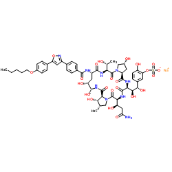 Structure of Micafungin Sodium CAS 208538-73-2