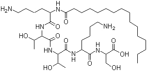 Structure of PalMitoyl Pentapeptide-4 CAS 214047-00-4