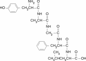Structure of Tyrosylalanylglycylphenylalanylleucine CAS 64963-01-5