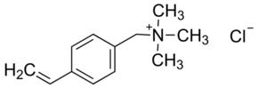 Structure of Vinylbenzyl trimethylammonium chloride CAS 26616-35-3