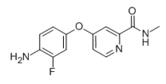 Structure of 4-(4-Amino-3-fluorophenoxy)-N-methylpyridine-2-carboxamide CAS 757251-39-1