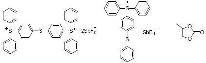 Structure of Mixed type triarylsulfonium hexafluoroantimonate salts CAS 71449-78-089452-37-9108-32-7