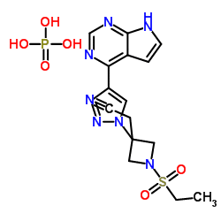 Structure of Baricitinib phosphate CAS 1187595-84-1