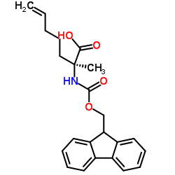 Structure of (S)-2-(((9H-FLUOREN-9-YL)METHOXY)CARBONYLAMINO)-2-METHYLHEPT-6-ENOIC ACID CAS 288617-73-2